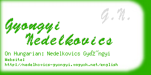 gyongyi nedelkovics business card
